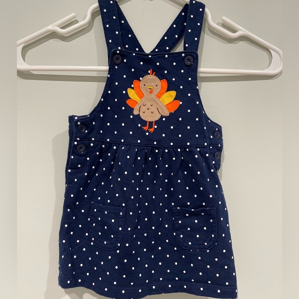 Carters thanksgiving Turkey jumper dress size 12 months